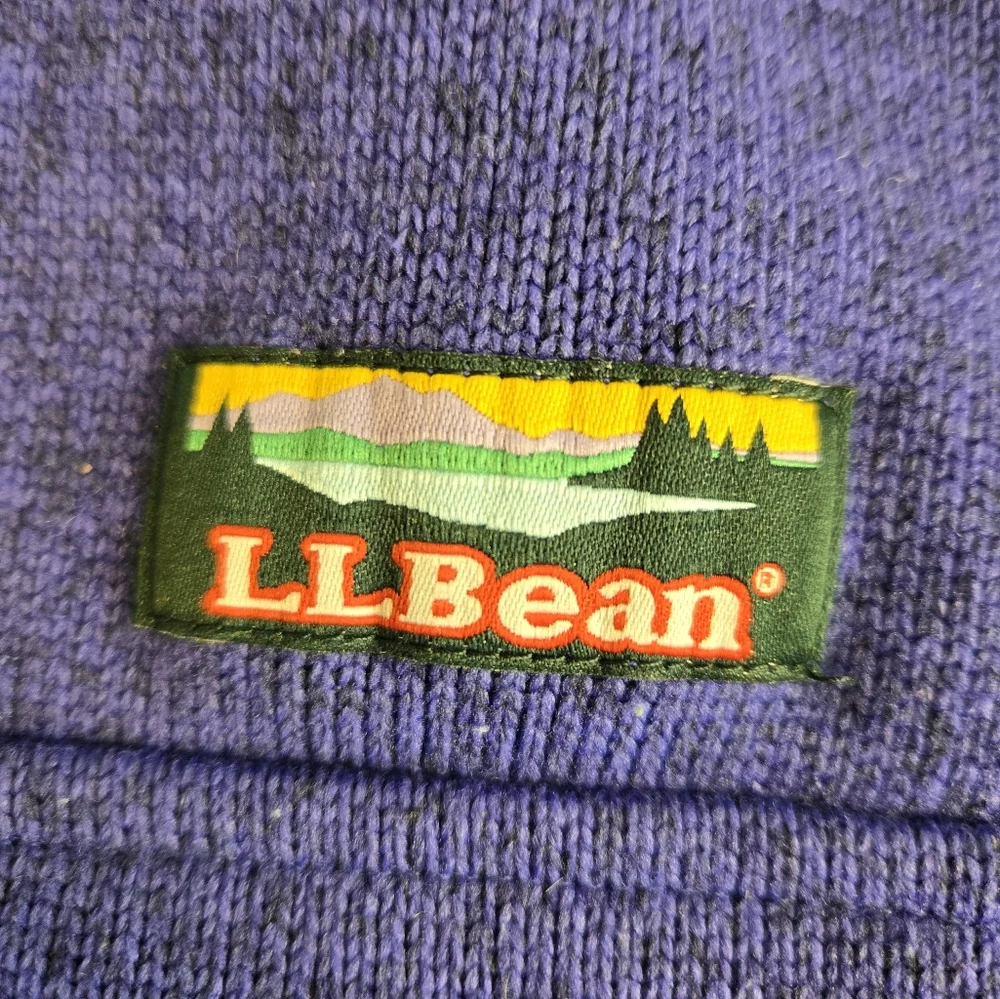 LL Bean Pullover Long Sleeve Sweatshirt Knit Fleece Purple 300193 Youth L 14-16 - Picture 5 of 13